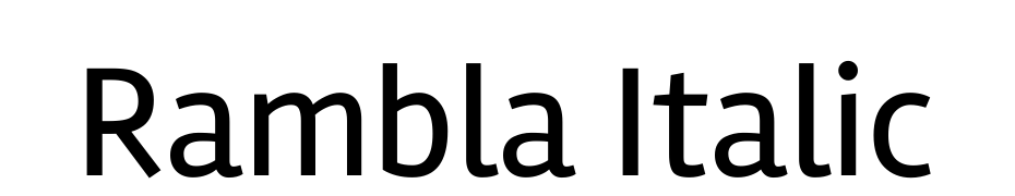 Rambla Italic cкачати шрифт безкоштовно